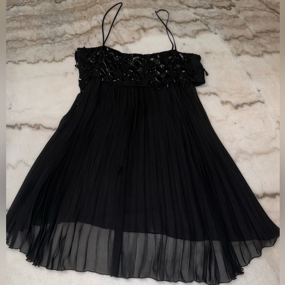 🖤 Vintage Valentino Beaded Sheer Mini Dress /Top - Picture 3 of 15